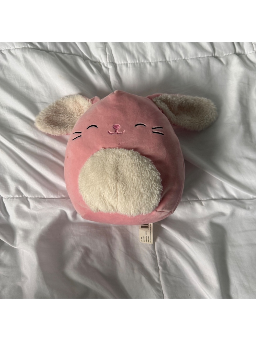 Squishmallow 8" Pink Baby Bunny Toy Soft Plush Pillow Fuzzy Belly